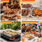 Aluminum Foil Pans with Lids 9x13 Disposable – Half Size Aluminum Foil Heavy - Image 3