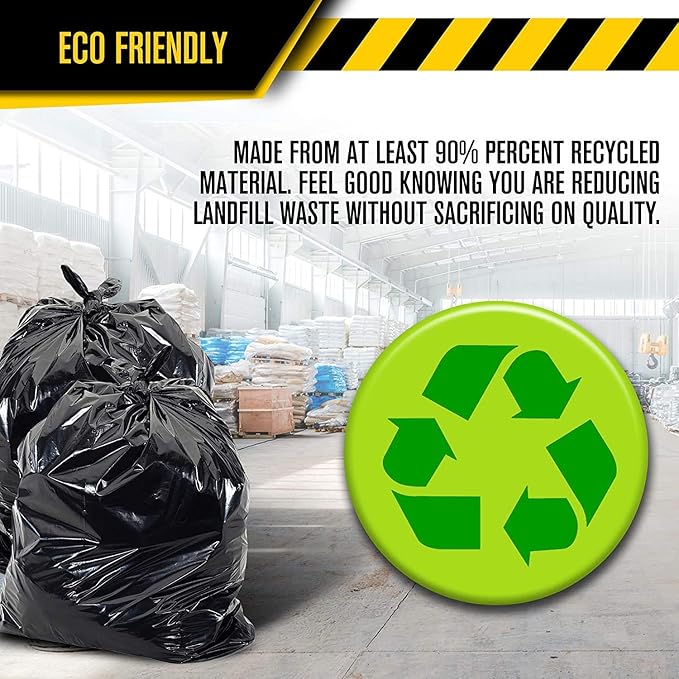 Ultrasac Black Large Heavy Duty Drawstring Trash Bags 33 Gallon 1.4 MIL - Image 5