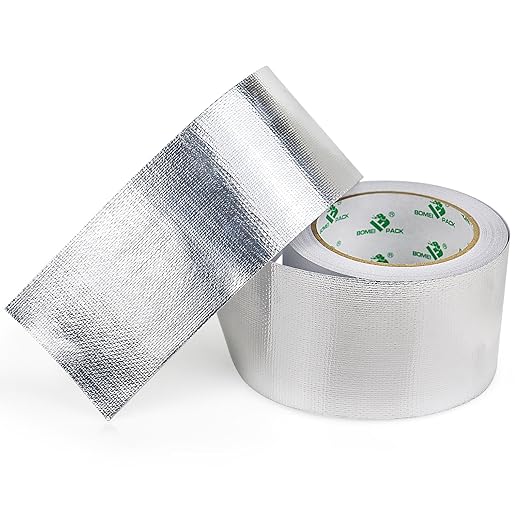 BOMEI PACK Adhesive Aluminum Foil Heat Shield Tape Barrier 3in x 66ft, - Image 2