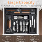 Silverware Organizer Expandable Kitchen Utensil Drawer Organizer Large BPA Free - Image 3