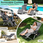 Suteck Oversized Zero Gravity Chair,33In XXL Lounge Chair w/Removable Cushion&Headrest, Reclining Camping Chair w/Upgraded Lock and Footrest, Reclining Patio Chairs Recliner for Indoor Outdoor,500LBS - Image 3