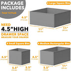 SpaceAid Drawer Organizer Clothes, 12 Pack Dresser Organizer Bins - Image 6