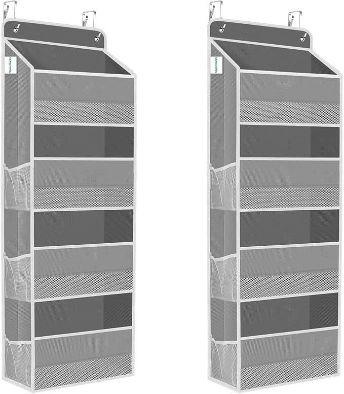 2 Pack Over The Door Organizer, Hanging Storage Organizer by SpaceHacks