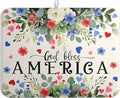 4th of July Patriotic Floral Dish Drying Mat Summer Memorial Day Large Kitchen by farg