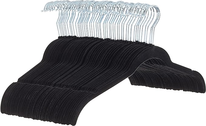 Amazon Basics Space-Saving Slim Velvet Non-Slip Clothes Hangers by AmazonBasics