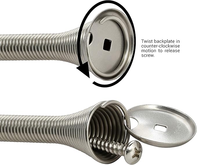 25 Pack Rok Hardware 3" Flexi Spring Heavy Duty Door Stop Brushed Nickel Finish - Image 5
