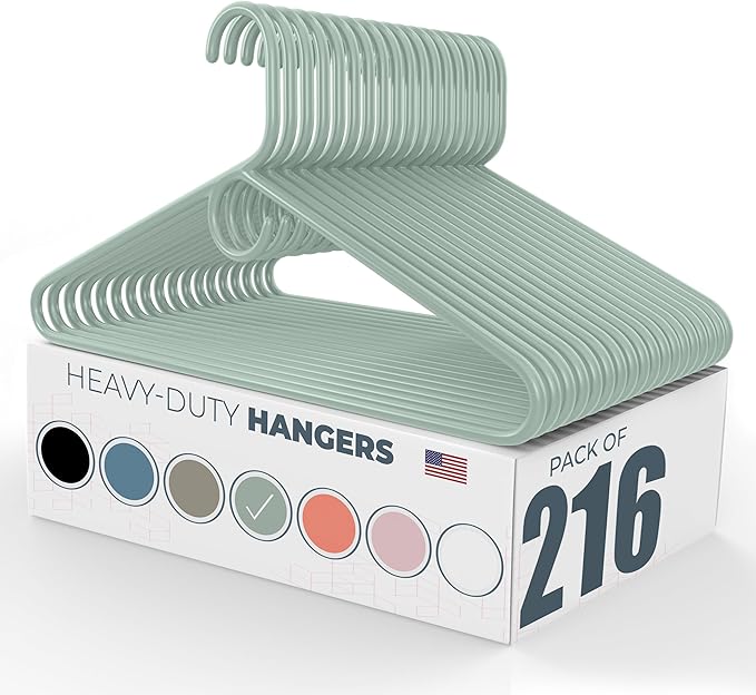 Neaties Heavy Duty Clothes Hangers 100+ Pack – Made in The USA – 8lb Capacity by NeatiesHangers