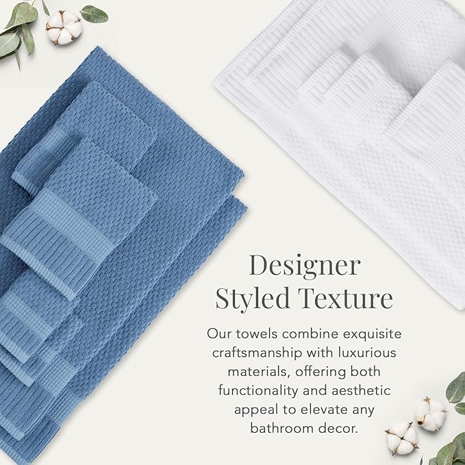 NY Loft 100% Cotton 2 Pack Bath Sheet Towel Set | Absorbent Quick-Dry Oversize - Image 4