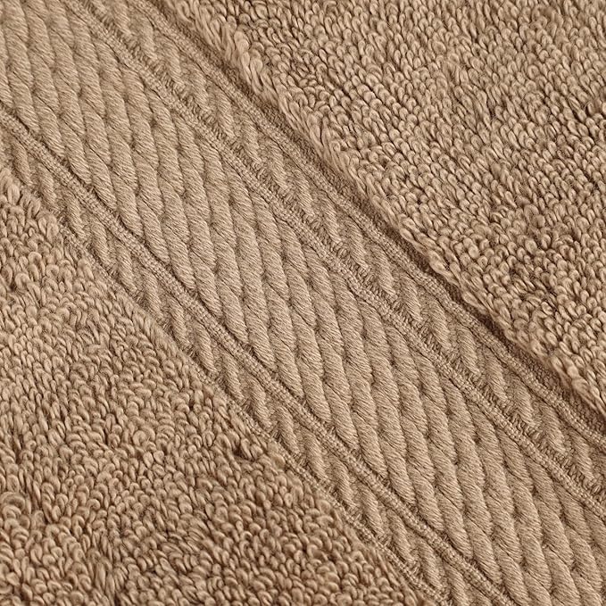 Superior Egyptian Cotton 8-Piece Solid Towel Set, Washcloths 13” x 13” - Image 3