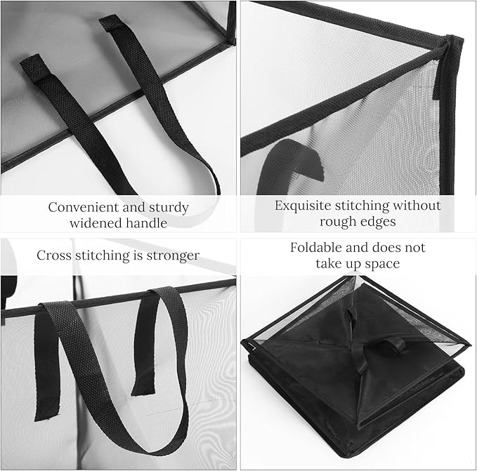 6 Pack Popup Laundry Hamper Collapsible Mesh Laundry Baskets - Image 2