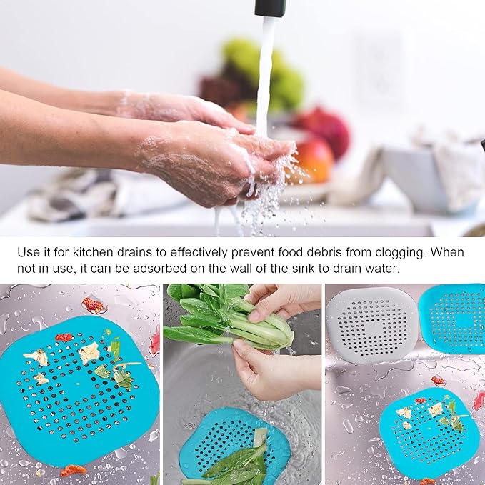 4 Pcs Shower Drain Hair Catcher Bathtub Stopper Home Drain Protectors Drain - Image 6