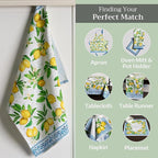 Maison d' Hermine Kitchen Towels Set of 3 100% Cotton 27.50" x 20" Reusable - Image 6