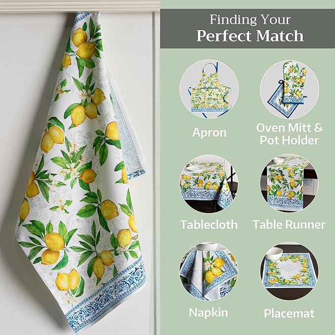Maison d' Hermine Kitchen Towels Set of 3 100% Cotton 27.50" x 20" Reusable - Image 6