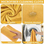 6 Pcs Extra Large Microfiber Cleaning Cloth Reusable Microfiber Towels Thick - Image 3