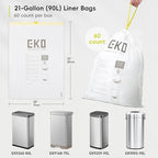 EKO 21 Gallon / 50-90 Liter, Extra-Strong Garbage Bags, Fresh Floral Scent - Image 6