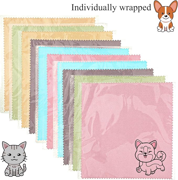 WILLBOND 20 Pcs Microfiber Cleaning Cloth Cute Dog Design Microfiber Cloth Soft - Image 4