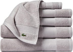 Lacoste Heritage Supima Cotton 6-Piece Towel Set, 2 Bath Towels, 2 Hand Towels by LACOSTE