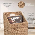 Wicker Hanging Storage Baskets, Seagrass Basket, Wall Decor Baskets, Seagrass - Image 5