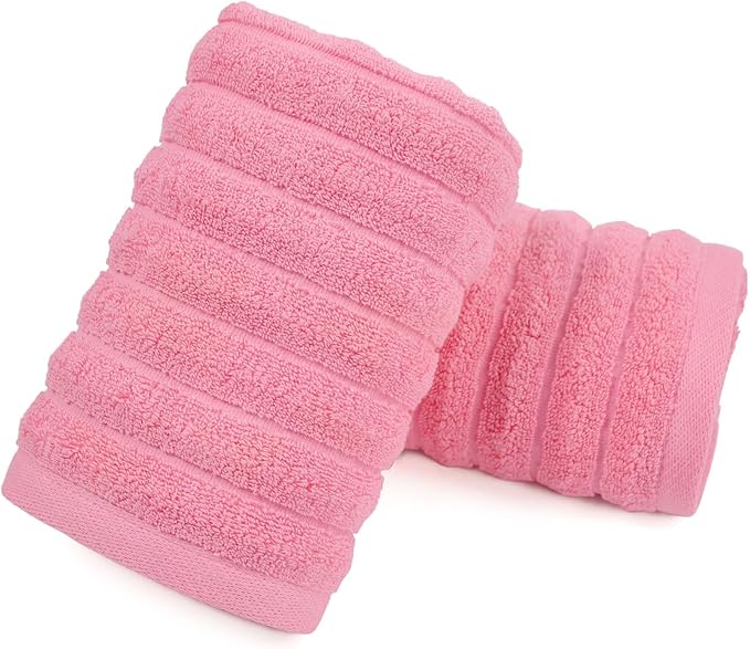 Jacquotha 2-Pack Hand Towels for Bathroom Ribbed – Cotton Face Towel for Women by Jacquotha