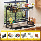 Over Sink Dish Drying Rack Snap-On Design Large Dish Drainer Storage Counter - Image 8