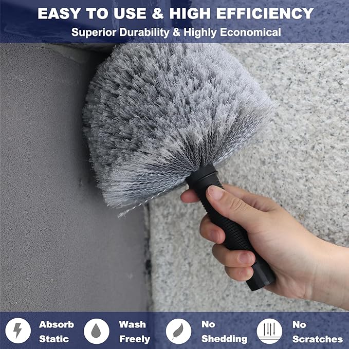 Grey Corner Cobweb Duster Head Brush - Image 4