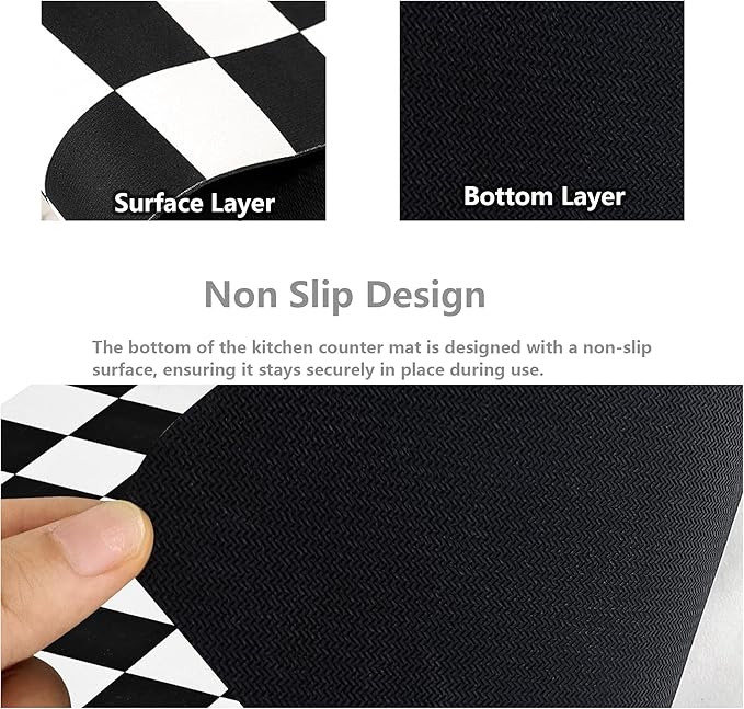 Coffee Mat Checkered Dish Drying Pad - Image 5
