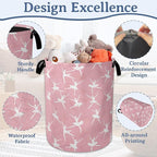 Cute Ballet Dancer Laundry Basket, Foldable Oxford Cloth Pink Laundry Hamper - Image 4