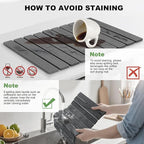Stone Drying Mat for Kitchen Counter, Quick Diatomaceous Earth Mats for Dishes - Image 6