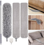 Feather Duster Set, 30-100 inch Microfiber Retractable Gap Duster - Image 2