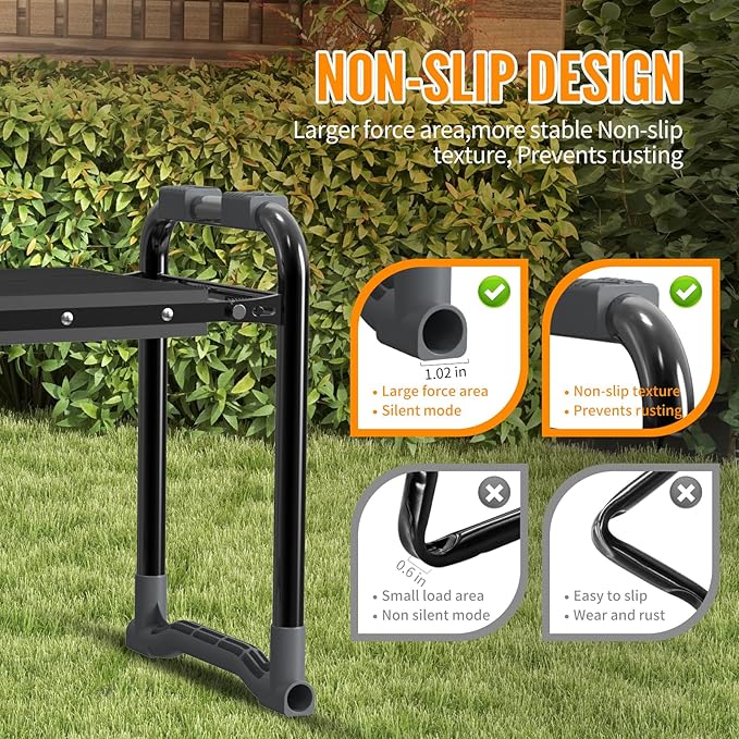 Garden Kneeler and Seat, Wider and Thicker Kneeling Pad Heavy Duty Gardening Stool with Gardening Tool Pouch and Bag, Garden Bench/Chair Gifts for Women, Seniors - Image 5