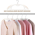 Plastic Hangers 50 Pack: No Shoulder Bumps Ultra Thin Clothes Hanger - Image 4