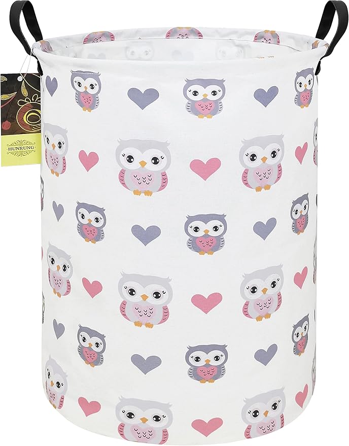 HUNRUNG Laundry Hamper, Large Canvas Fabric Lightweight Storage Basket Toy by HUNRUNG