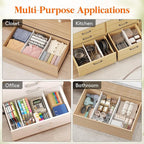 Lifewit 8" Tall 6 Pack Drawer Dividers, 35-56.5cm/13.8-22.2" Expandable Drawer - Image 7