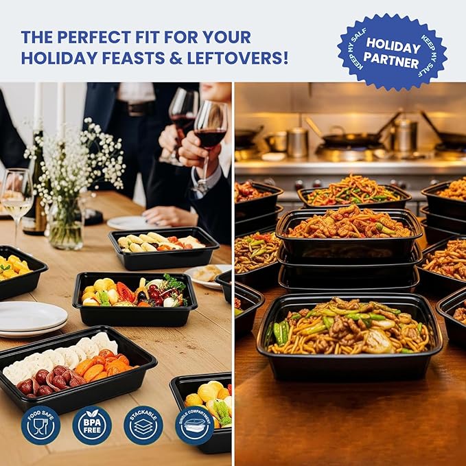 50 Pack 32 oz Take Out Food Storage Containers - Image 7