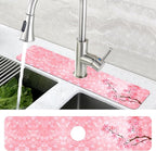 Spring Cherry Blossom Kitchen Sink Splash Guard Absorbent Fast Drying Mat - Image 4