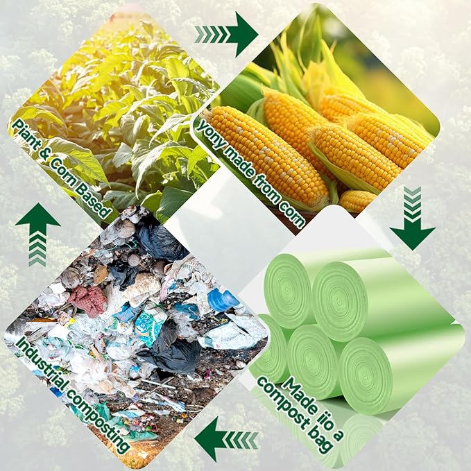 Rishipahu Small Trash Bags 4-6 Gallon Biodegradable, Unscented & Leakage-Proof - Image 5