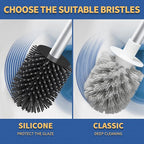 BOOMJOY Toilet Brush and Holder Set, Toilet Bowl Cleaner Brush, Toilet Scrubber - Image 3