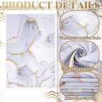 Boyiee Set of 6 Marble Kitchen Towels Gold Dish Towels Absorbent Stylish Marble - Image 6