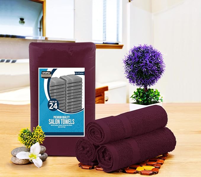 Utopia Towels, Salon Towel, Not Bleach Proof, 16 by 27 Inches, Highly Absorbent - Image 2