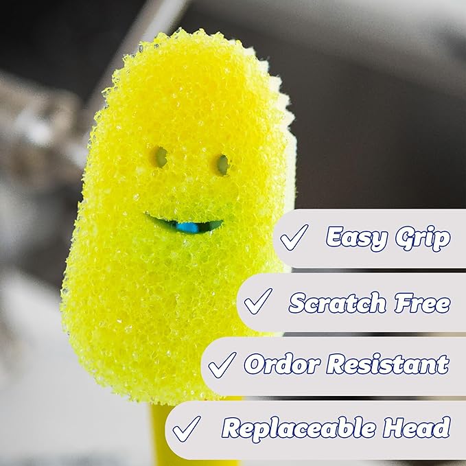 Scrub Daddy Dish Daddy Dish Wand & Connector Head, Soap Dispensing Dish Brush - Image 5