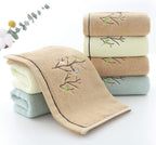 Pidada Hand Towels Set of 2 Embroidered Bird Tree Pattern 100% Cotton Absorbent - Image 3