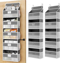 Over The Door Organizer Hanging, 2 Pack 5 Shelf Behind The Doors Storage by Optish