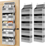 Over The Door Organizer Hanging, 2 Pack 5 Shelf Behind The Doors Storage by Optish