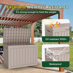 DRATO 45 Gallon Deck Box, Outdoor Storage Box for Patio Furniture, Patio Cushions, Gardening Tools, Pool Supplies 480lbs Weight Capacity,Waterproof Resin Storage Boxes（Grey，45 Gallon） - Image 3