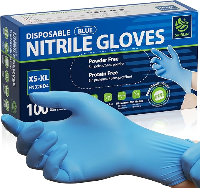 Food Safe Disposable Gloves, Latex-Free Powder-Free by SWIFTLITE
