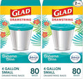 Glad Small Trash Bags 4 Gallon, Febreze Bahama Bliss Garbage Bags, Odor by GladTrashFoodStorage