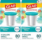 Glad Small Trash Bags 4 Gallon, Febreze Bahama Bliss Garbage Bags, Odor by GladTrashFoodStorage