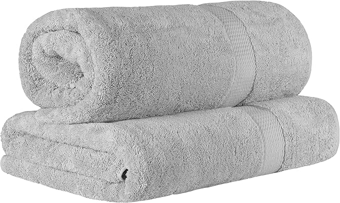 SUPERIOR Egyptian Cotton Pile Bath Sheet Set of 2, Ultra Soft Luxury Towels by SUPERIOR
