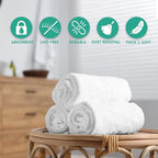 ZUPERIA 100% Cotton Terry Towels Cleaning Cloths, Highly Absorbent, Reusable - Image 3