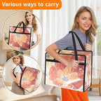 4 Pack Clear Clothes Storage Bags, Vinyl Blanket Storage Containers - Image 2